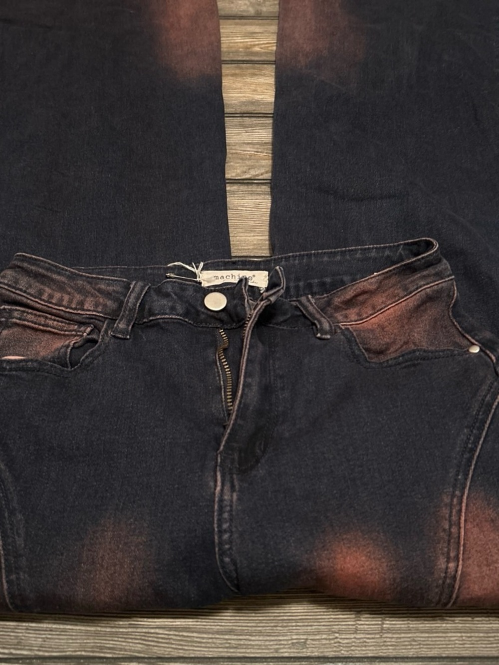 Machine Brand Black with Rust Wash Jeans